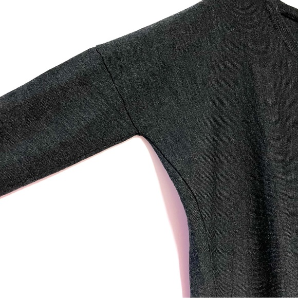 Eileen Fisher Sweater Merino Wool Hi Low Charcoal Gray SZ XS Drop Shoulder Boxy - Picture 7 of 11